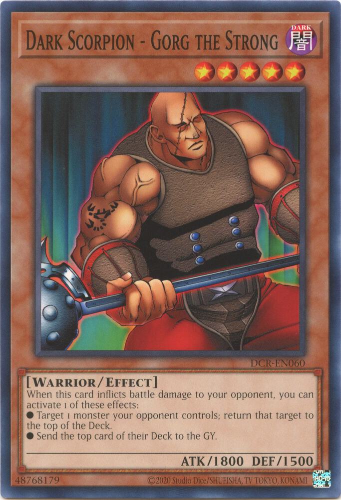 Dark Scorpion - Gorg the Strong DCR-EN060 card from Dark Crisis (25th Anniversary Edition)