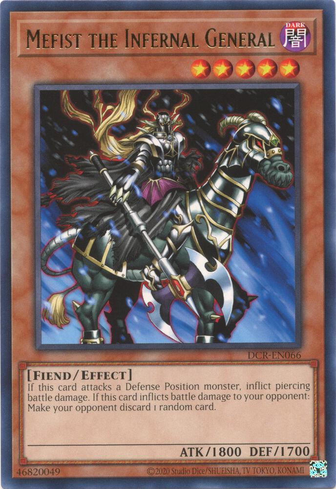 Mefist the Infernal General DCR-EN066 card from Dark Crisis (25th Anniversary Edition)