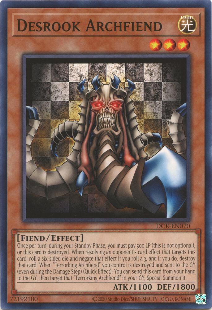Desrook Archfiend DCR-EN070 card from Dark Crisis (25th Anniversary Edition)