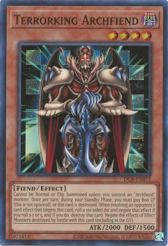 Terrorking Archfiend DCR-EN072 card from Dark Crisis (25th Anniversary Edition)