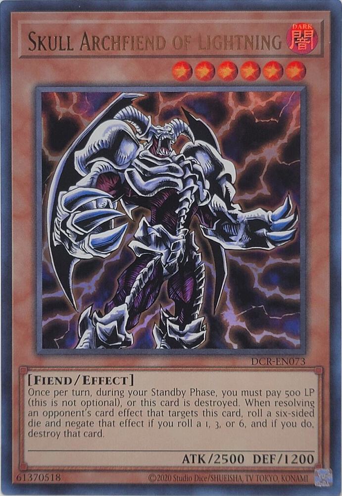 Skull Archfiend of Lightning DCR-EN073 card from Dark Crisis (25th Anniversary Edition)