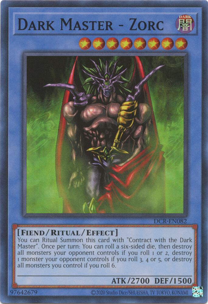 Dark Master - Zorc DCR-EN082 card from Dark Crisis (25th Anniversary Edition)