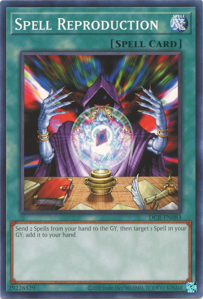 Spell Reproduction DCR-EN083 card from Dark Crisis (25th Anniversary Edition)