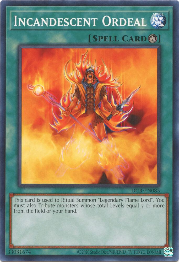 Incandescent Ordeal DCR-EN085 card from Dark Crisis (25th Anniversary Edition)
