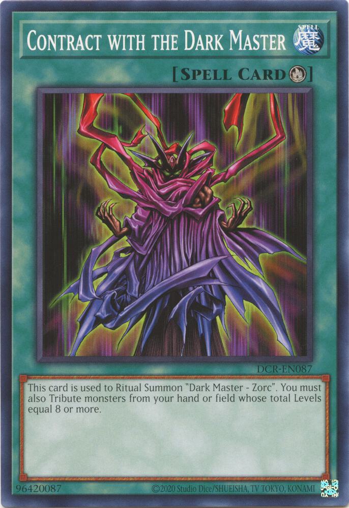 Contract with the Dark Master DCR-EN087 card from Dark Crisis (25th Anniversary Edition)