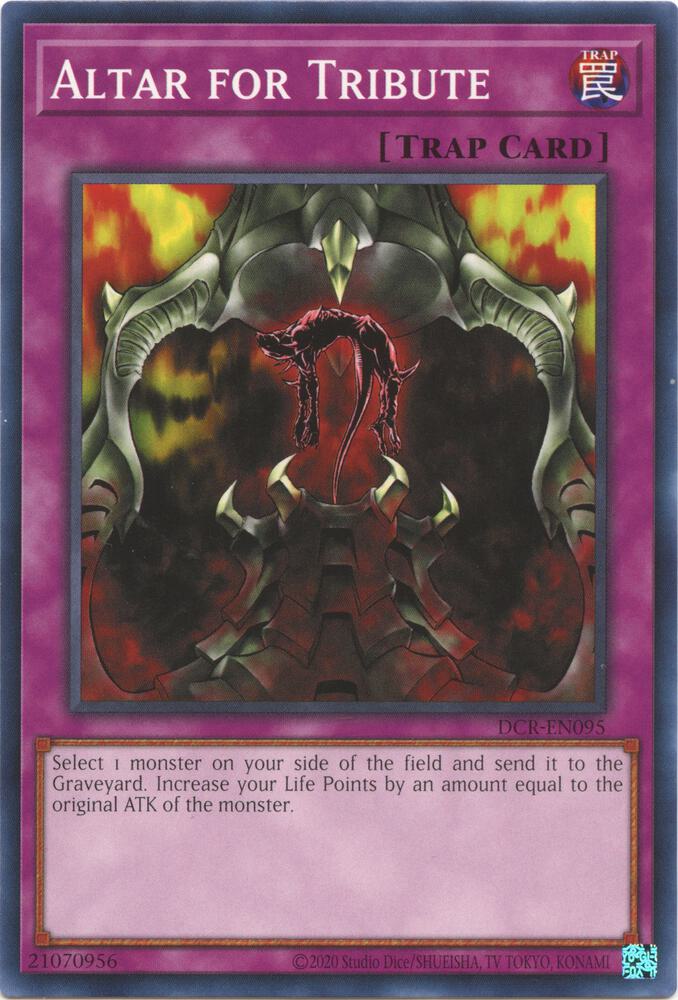 Altar for Tribute DCR-EN095 card from Dark Crisis (25th Anniversary Edition)