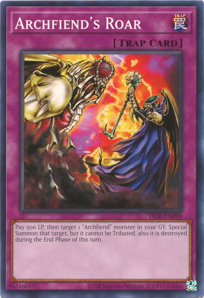 Archfiend's Roar DCR-EN099 card from Dark Crisis (25th Anniversary Edition)