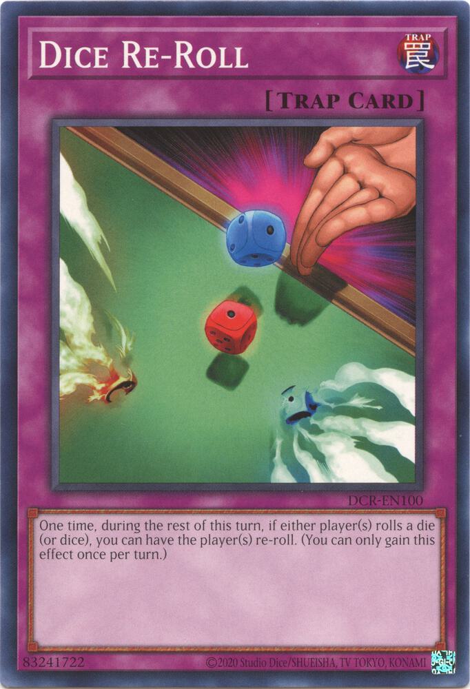 Dice Re-Roll DCR-EN100 card from Dark Crisis (25th Anniversary Edition)