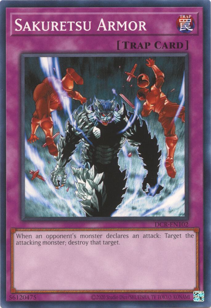Sakuretsu Armor DCR-EN102 card from Dark Crisis (25th Anniversary Edition)