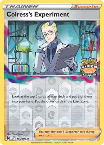 Colress's Experiment (Regional Championships) 155/196 card from League & Championship Cards