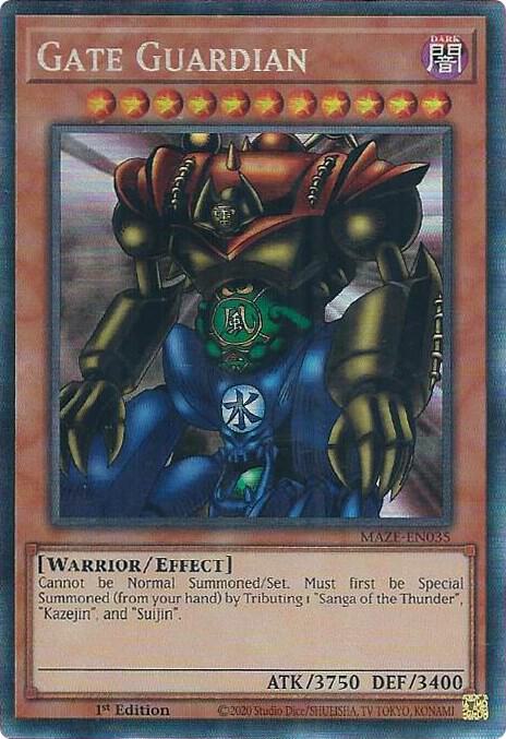 Gate Guardian (CR) MAZE-EN035 card from Maze of Memories