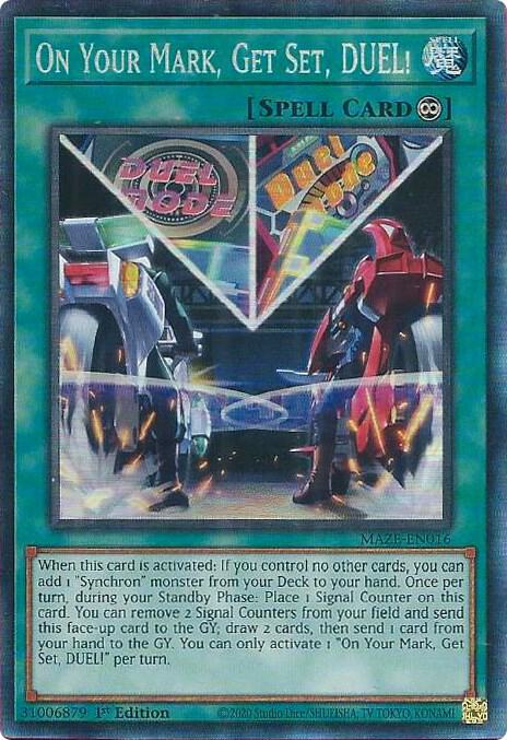 On Your Mark, Get Set, DUEL! (CR) MAZE-EN016 card from Maze of Memories