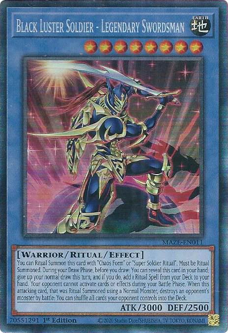 Black Luster Soldier - Legendary Swordsman (CR) MAZE-EN011 card from Maze of Memories