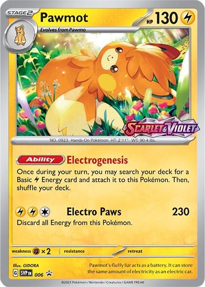 Pawmot (Prerelease) 006 card from SV: Scarlet & Violet Promo Cards
