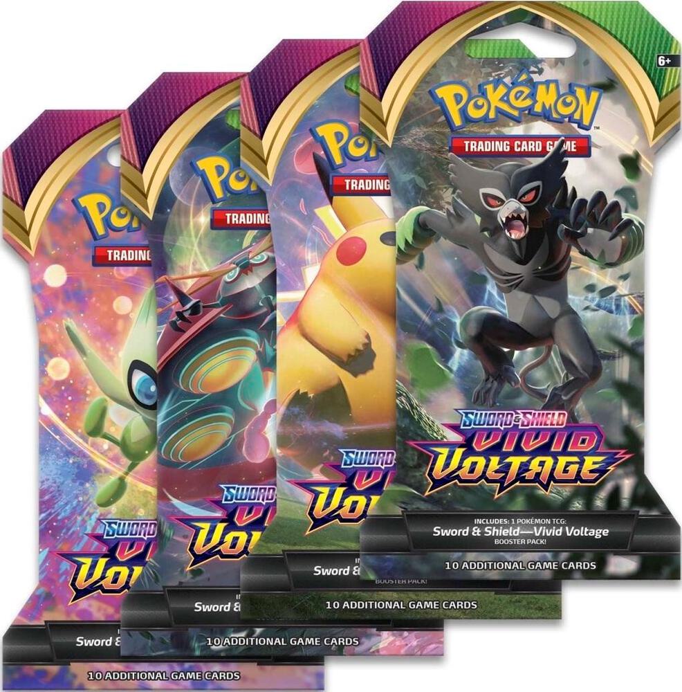 Vivid Voltage Sleeved Booster Pack Art Bundle [Set of 4] card from SWSH04: Vivid Voltage