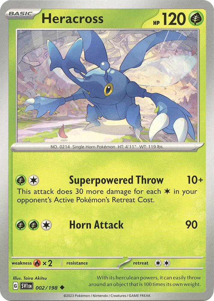 Heracross 002/198 card from SV01: Scarlet & Violet Base Set