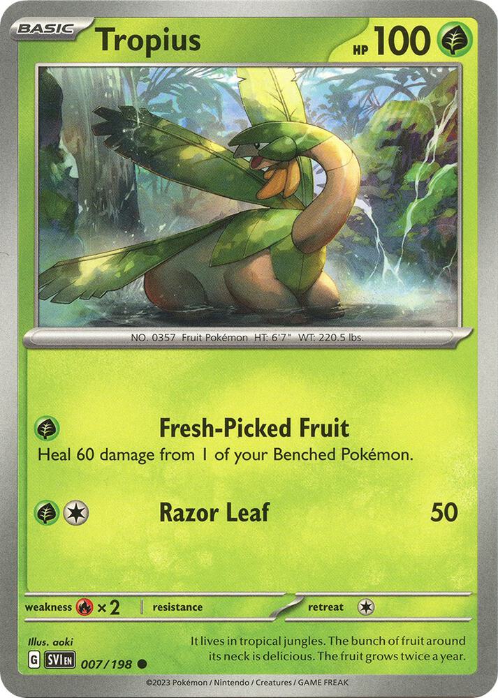 Tropius 007/198 card from SV01: Scarlet & Violet Base Set