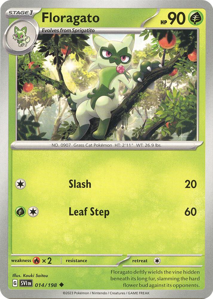 Floragato 014/198 card from SV01: Scarlet & Violet Base Set