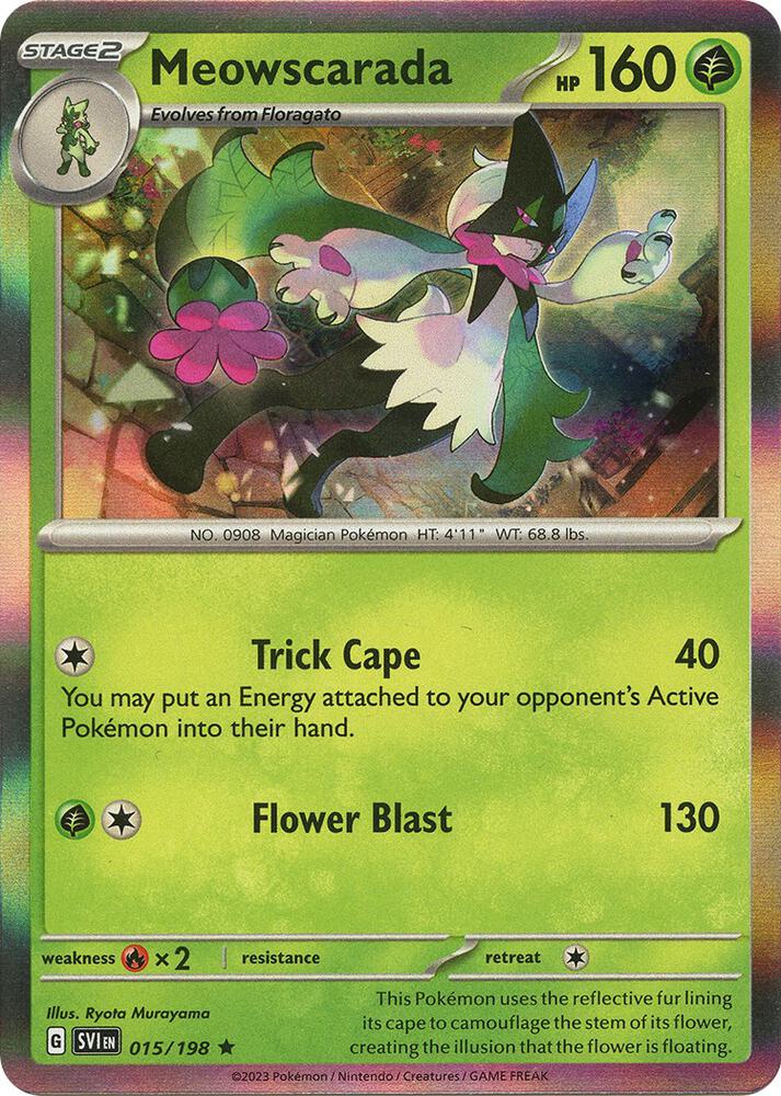 Meowscarada 015/198 card from SV01: Scarlet & Violet Base Set