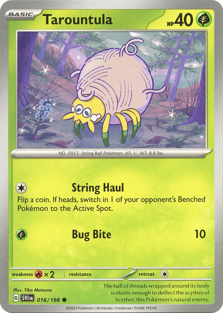 Tarountula 016/198 card from SV01: Scarlet & Violet Base Set