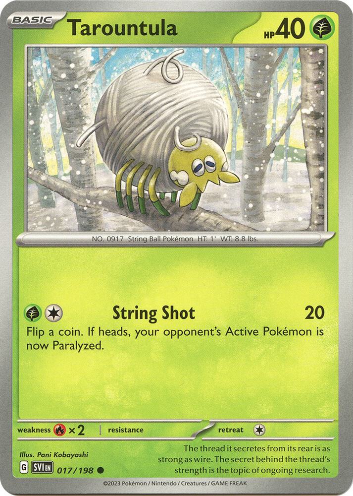 Tarountula 017/198 card from SV01: Scarlet & Violet Base Set