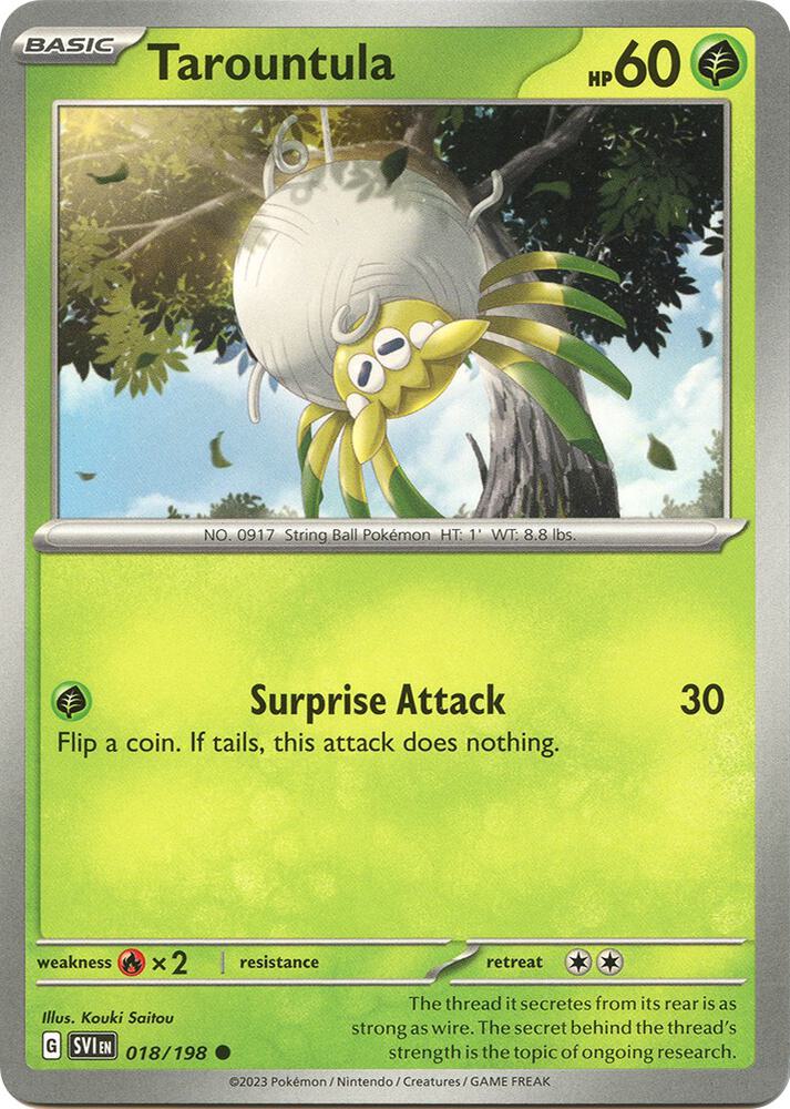 Tarountula 018/198 card from SV01: Scarlet & Violet Base Set