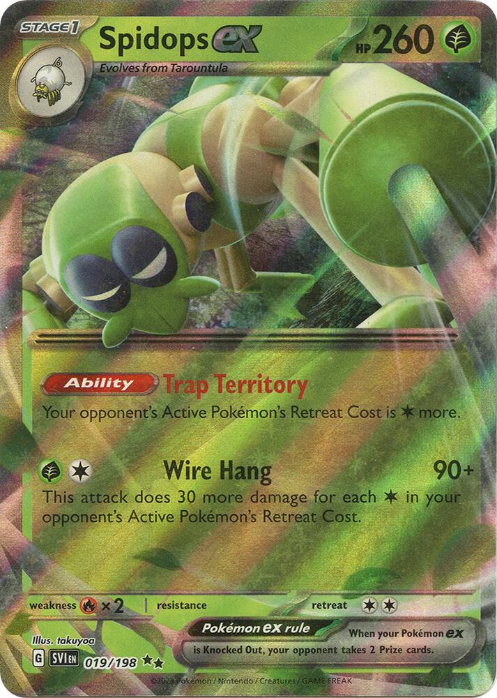 Spidops ex 019/198 card from SV01: Scarlet & Violet Base Set