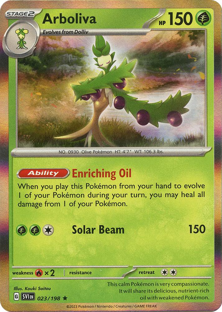 Arboliva 023/198 card from SV01: Scarlet & Violet Base Set