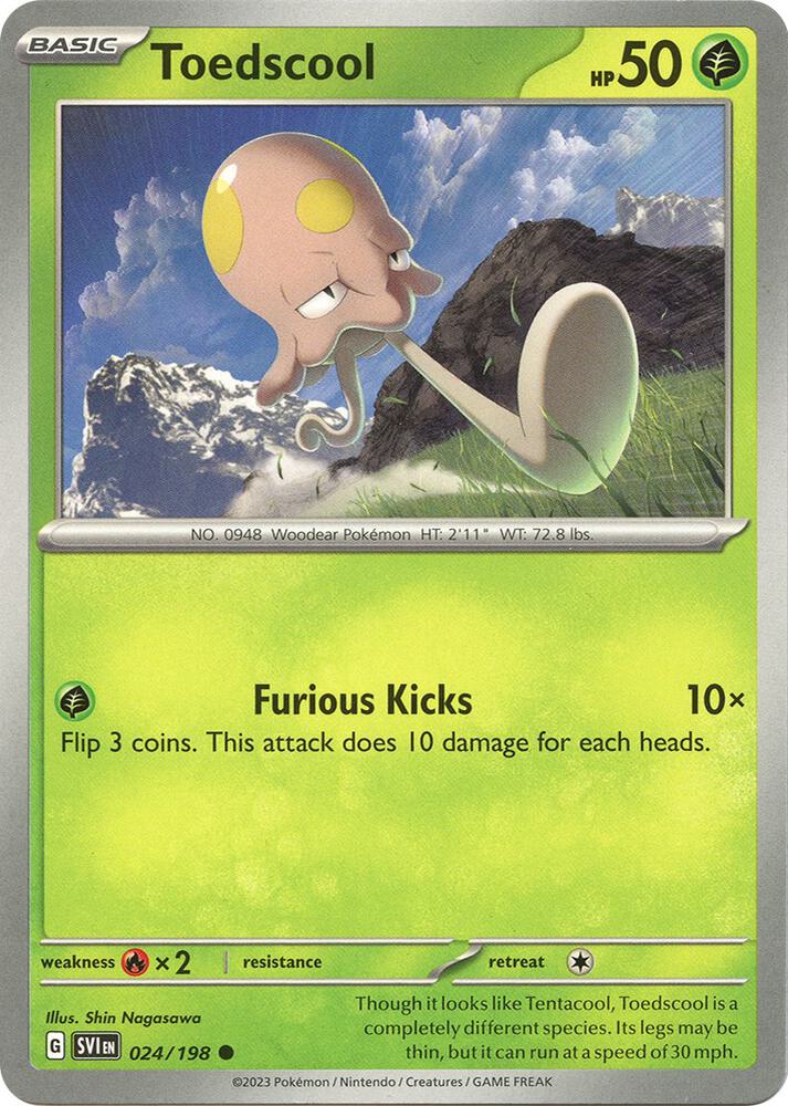 Toedscool 024/198 card from SV01: Scarlet & Violet Base Set