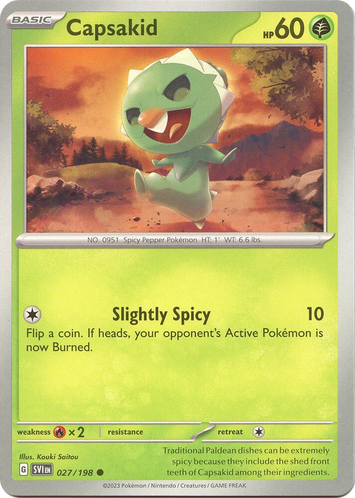 Capsakid 027/198 card from SV01: Scarlet & Violet Base Set