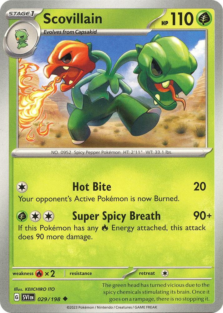 Scovillain 029/198 card from SV01: Scarlet & Violet Base Set