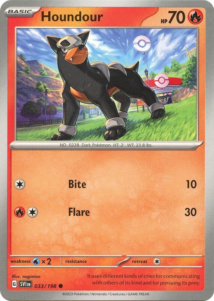 Houndour 033/198 card from SV01: Scarlet & Violet Base Set