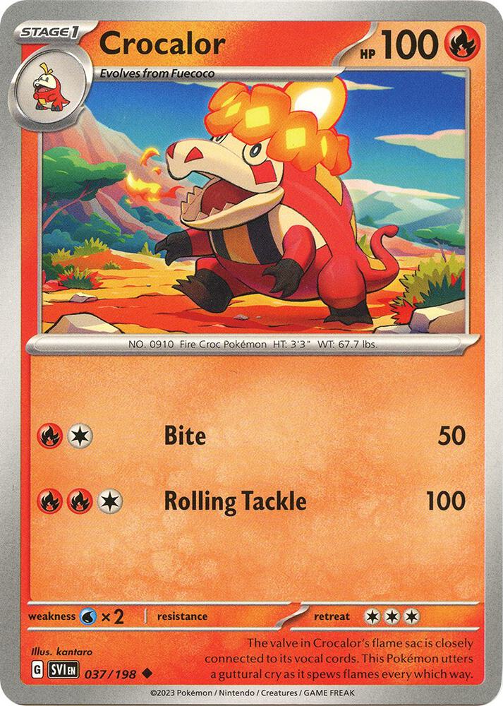 Crocalor 037/198 card from SV01: Scarlet & Violet Base Set