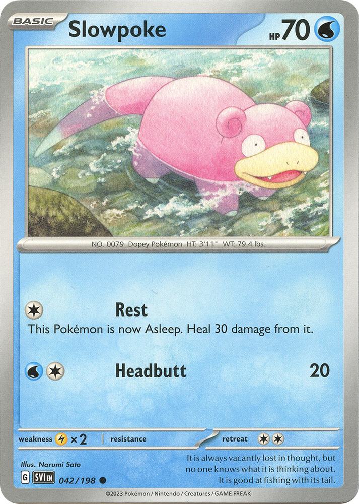 Slowpoke 042/198 card from SV01: Scarlet & Violet Base Set