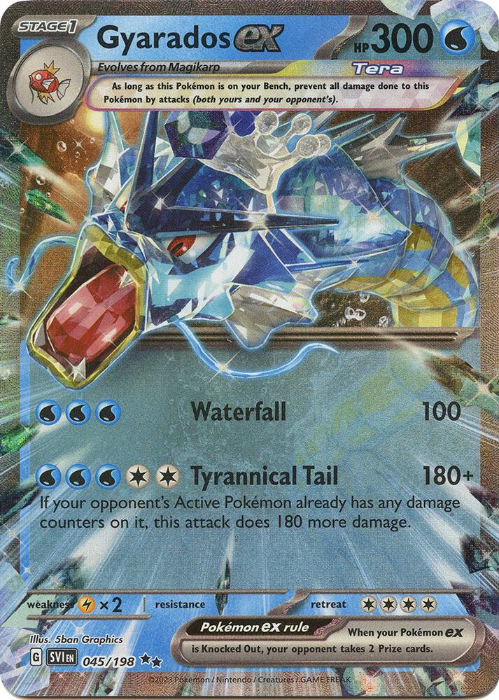 Gyarados ex 045/198 card from SV01: Scarlet & Violet Base Set