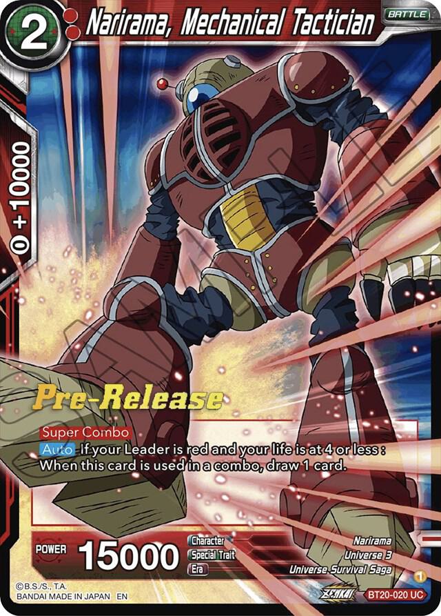 Narirama, Mechanical Tactician BT20-020 card from Power Absorbed Pre-Release Cards