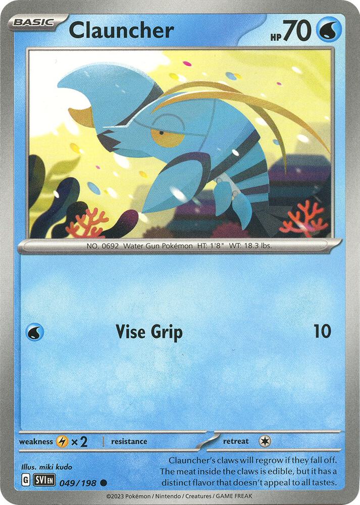 Clauncher 049/198 card from SV01: Scarlet & Violet Base Set