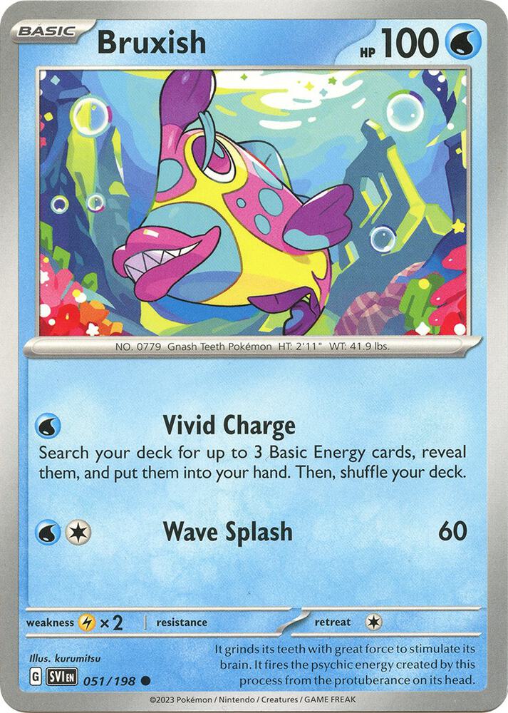 Bruxish 051/198 card from SV01: Scarlet & Violet Base Set