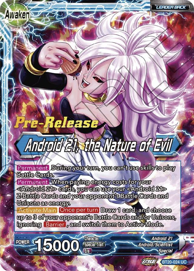 Android 21 // Android 21, the Nature of Evil BT20-024 card from Power Absorbed Pre-Release Cards