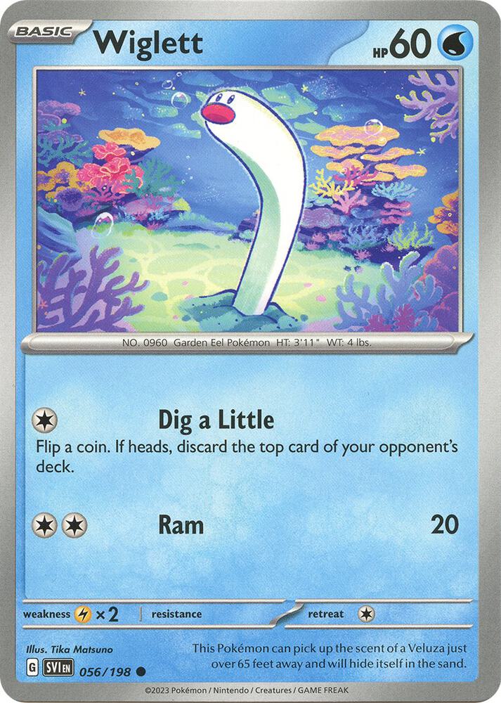 Wiglett 056/198 card from SV01: Scarlet & Violet Base Set