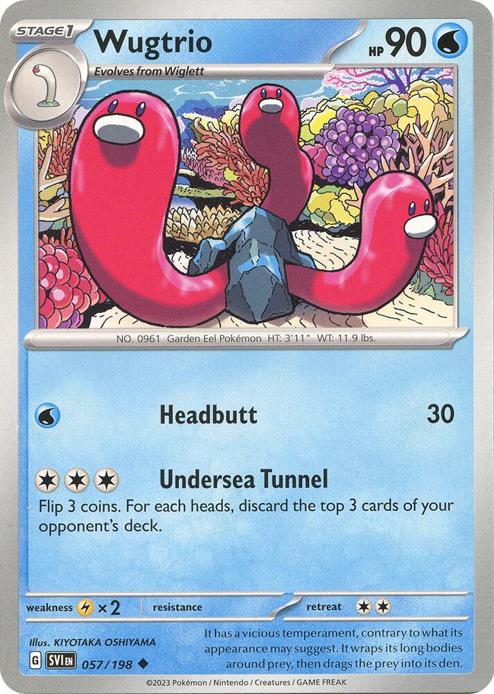 Wugtrio 057/198 card from SV01: Scarlet & Violet Base Set