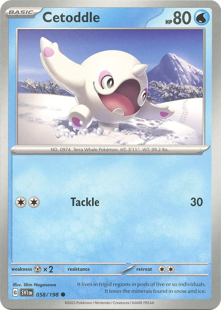 Cetoddle 058/198 card from SV01: Scarlet & Violet Base Set