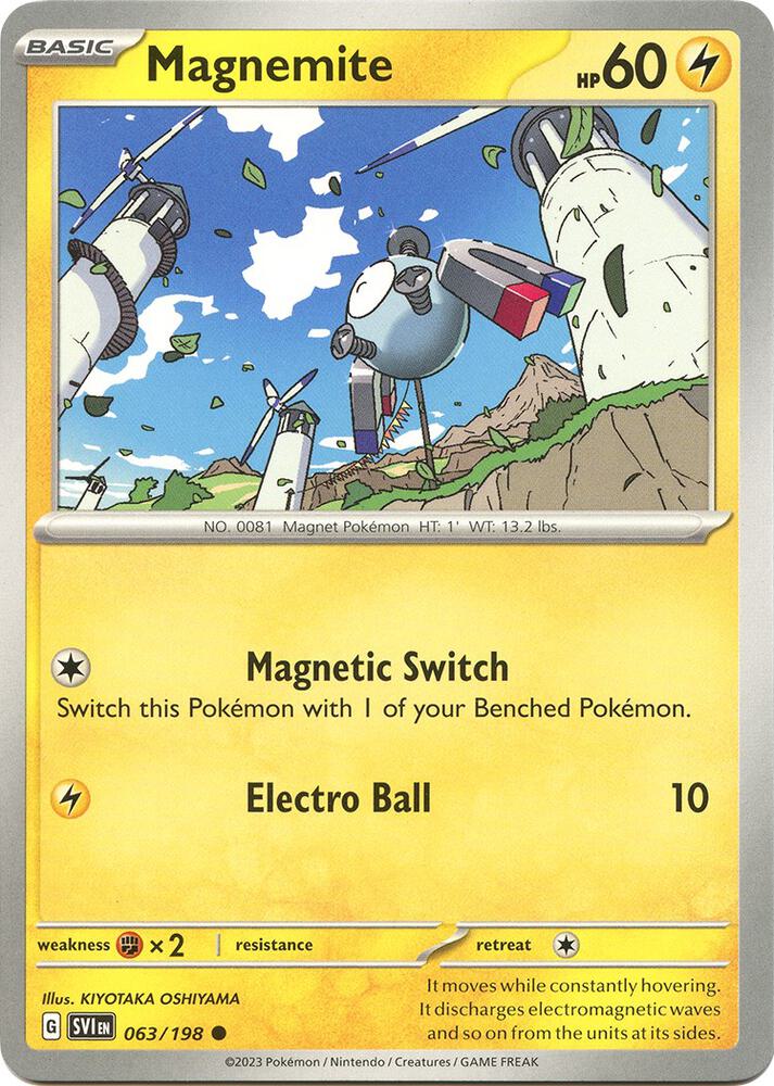 Magnemite 063/198 card from SV01: Scarlet & Violet Base Set