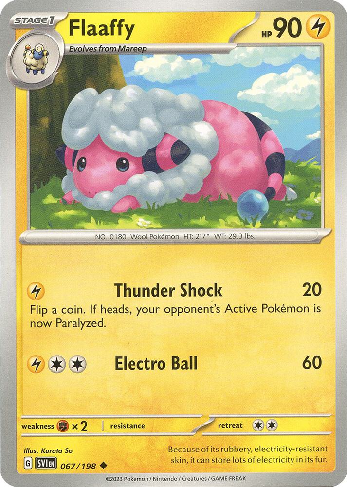 Flaaffy 067/198 card from SV01: Scarlet & Violet Base Set