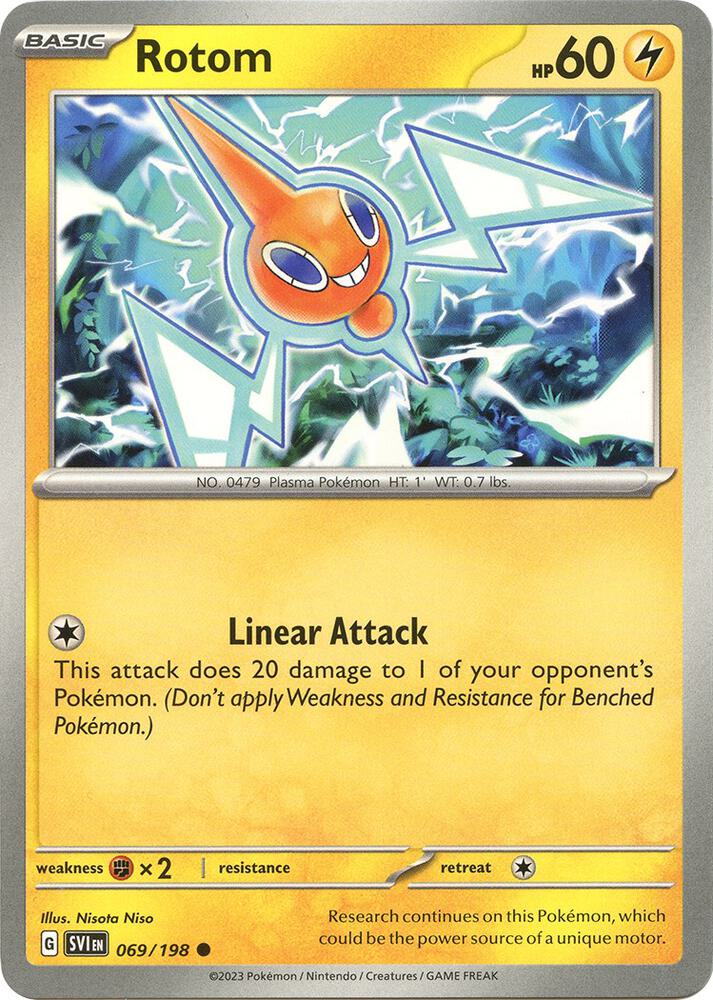 Rotom 069/198 card from SV01: Scarlet & Violet Base Set