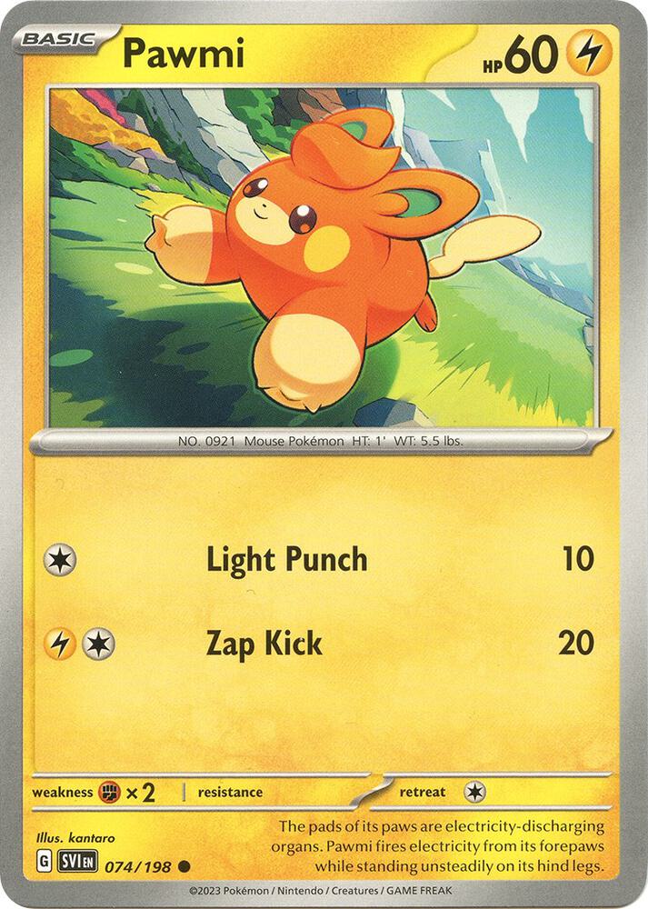 Pawmi 074/198 card from SV01: Scarlet & Violet Base Set