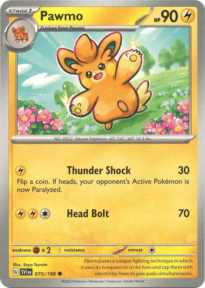 Pawmo 075/198 card from SV01: Scarlet & Violet Base Set