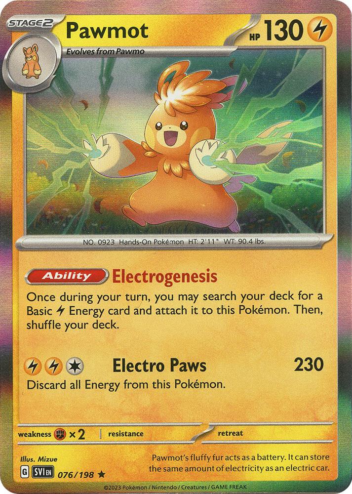 Pawmot 076/198 card from SV01: Scarlet & Violet Base Set