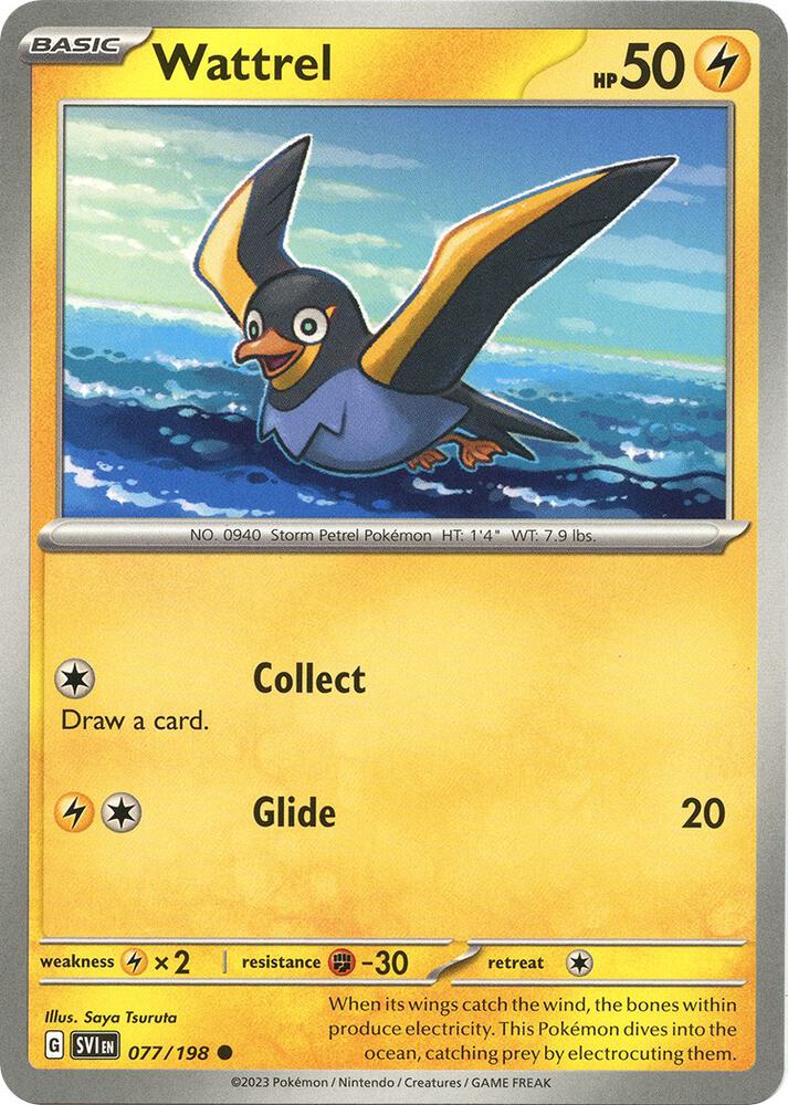 Wattrel 077/198 card from SV01: Scarlet & Violet Base Set