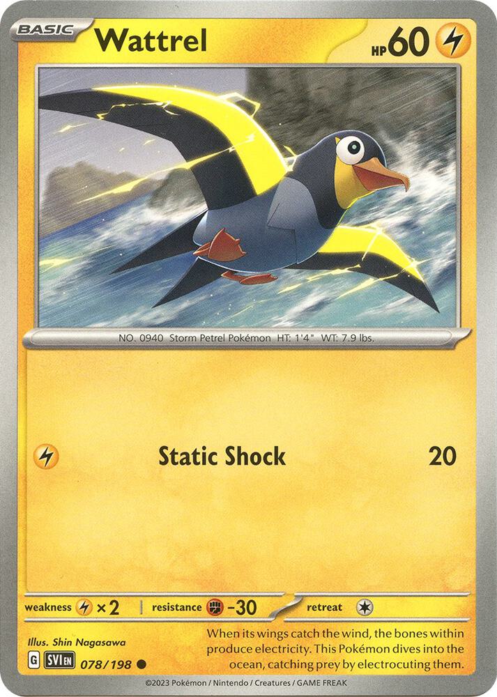 Wattrel 078/198 card from SV01: Scarlet & Violet Base Set